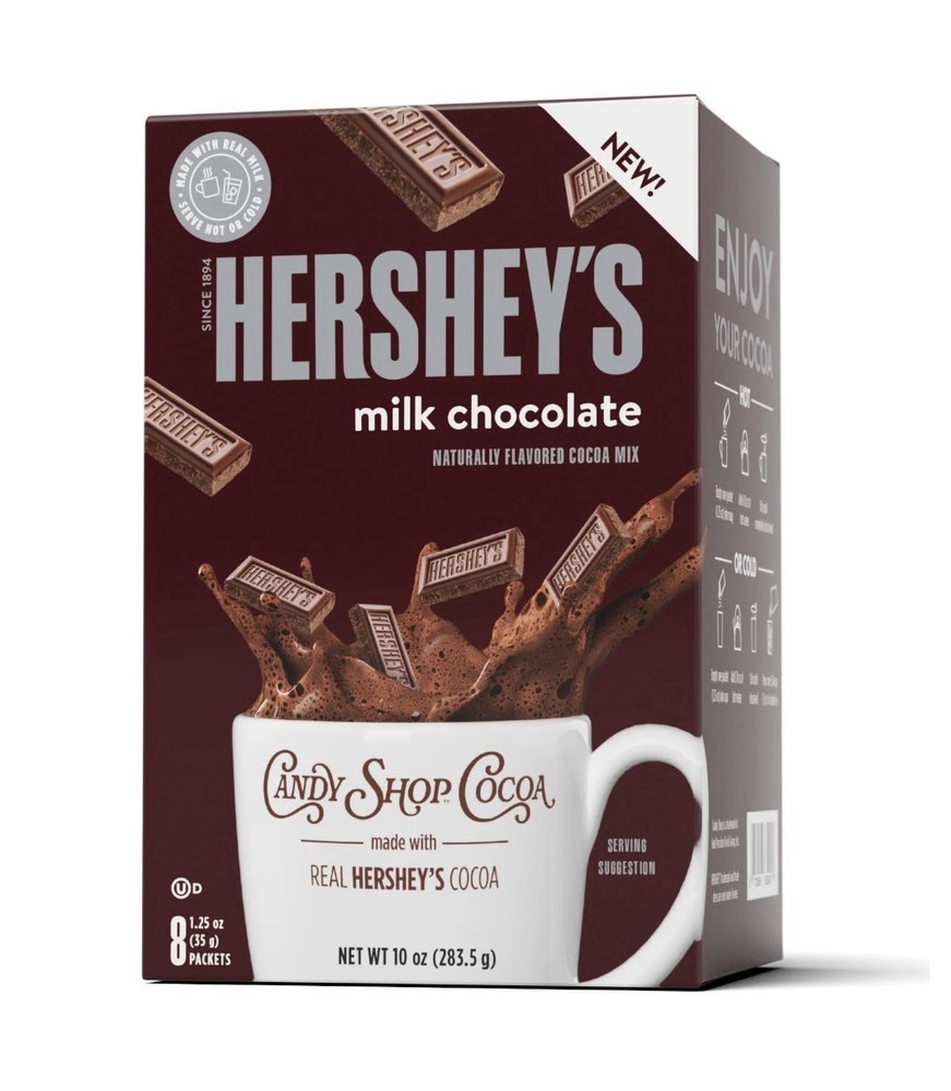 Hershey's Candy Shop Cocoa Milk Chocolate Mix 8 Packets 10 oz