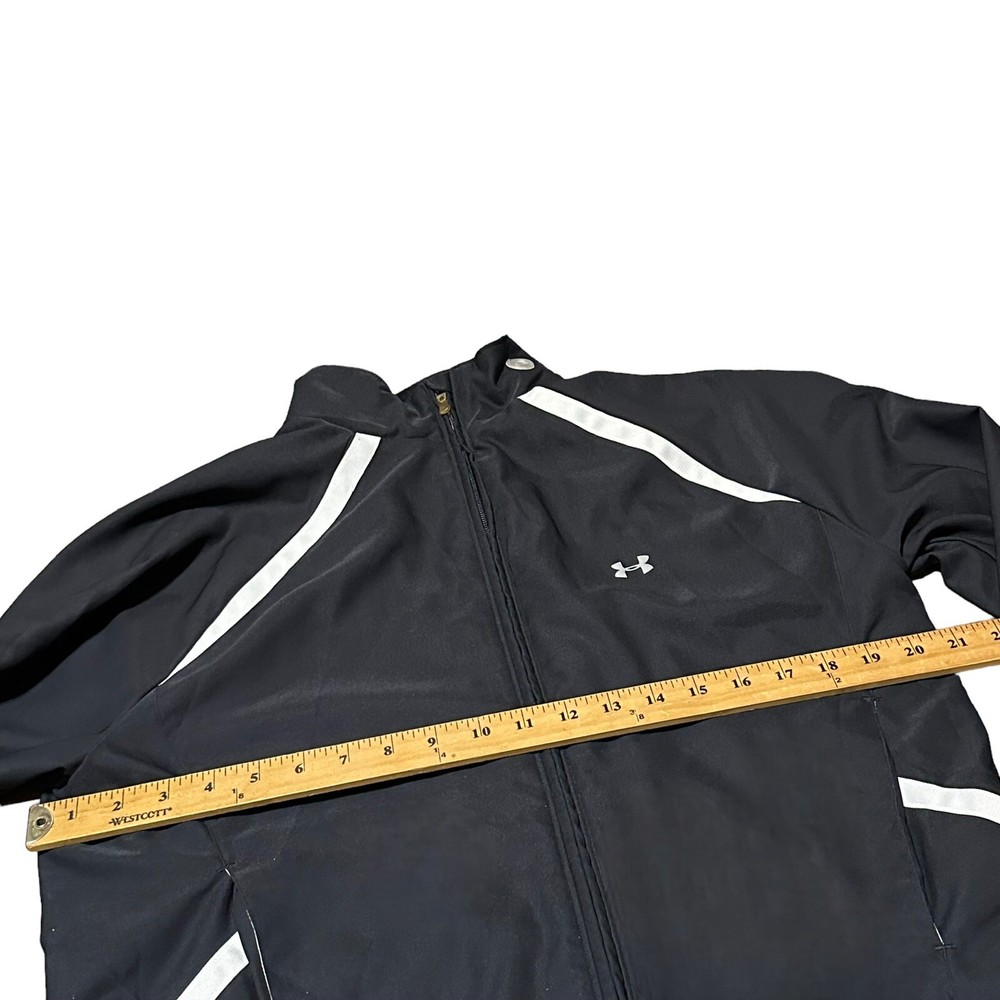 Under Armour Mens Large Full Zip Jacket Windbreaker Black