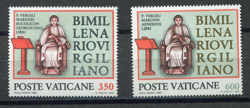 S10070) VATICAN MNH** 1981, Vergil 2V Virgil