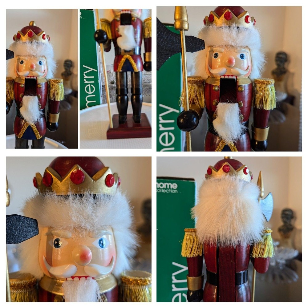 Vtg. JCPenney home collection "king nutcracker" decor with box