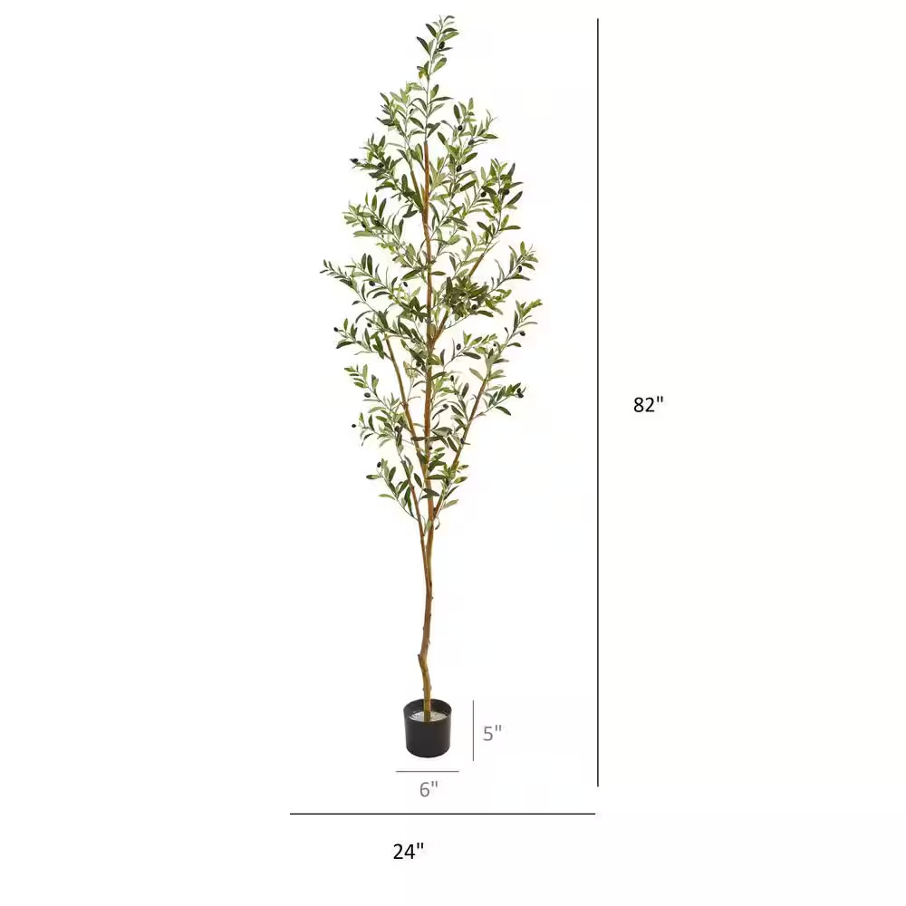 Indoor 82 In. Artificial Olive Tree