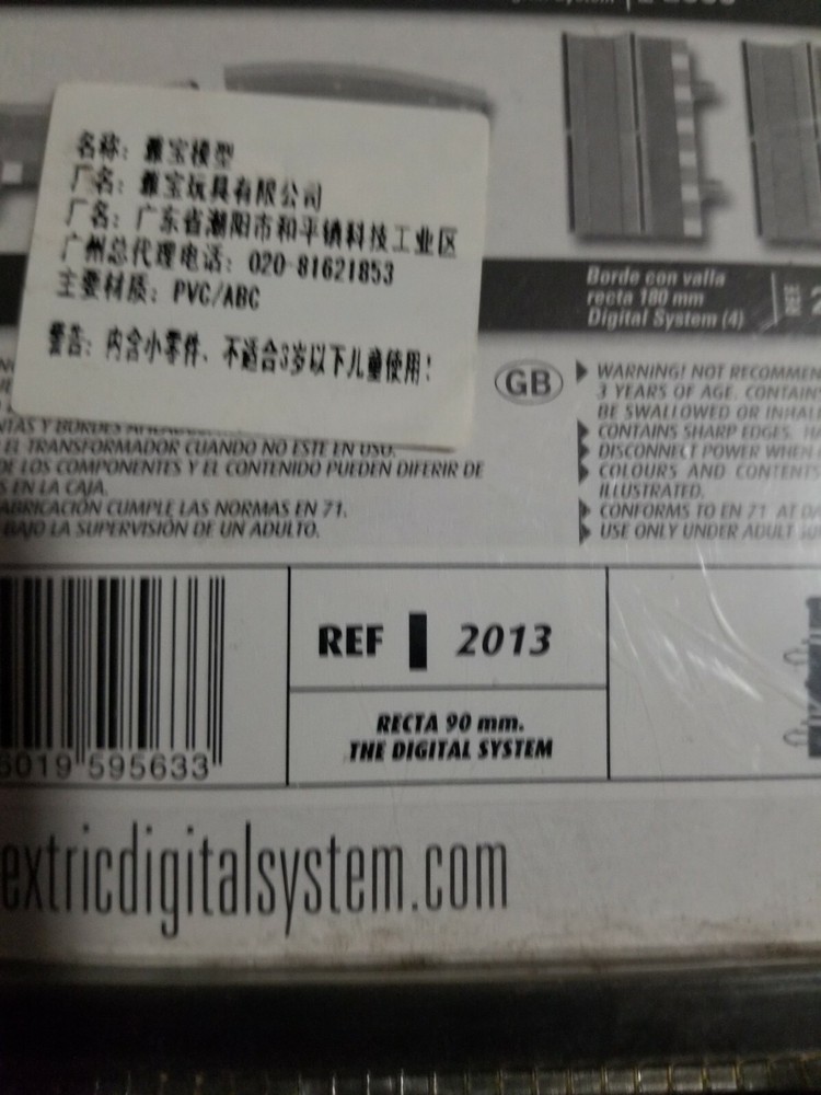 TECNITOYS SCALEXTRIC TRACK REF# 2013 RECTA 90mm digital system/ fast free ship
