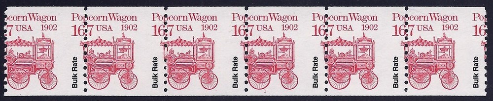 2261 - 16.7c Scarce Misperf Error / EFO PNC6 #1 "Popcorn Wagon" Mint NH
