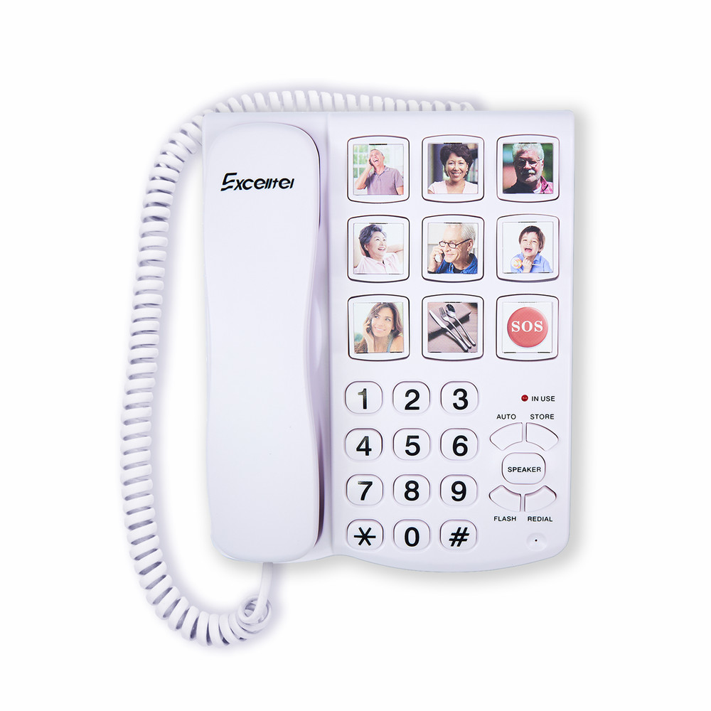 Big Button Corded Phone for Seniors, Hands-Free, One-Touch Dial, Memory 9 Groups