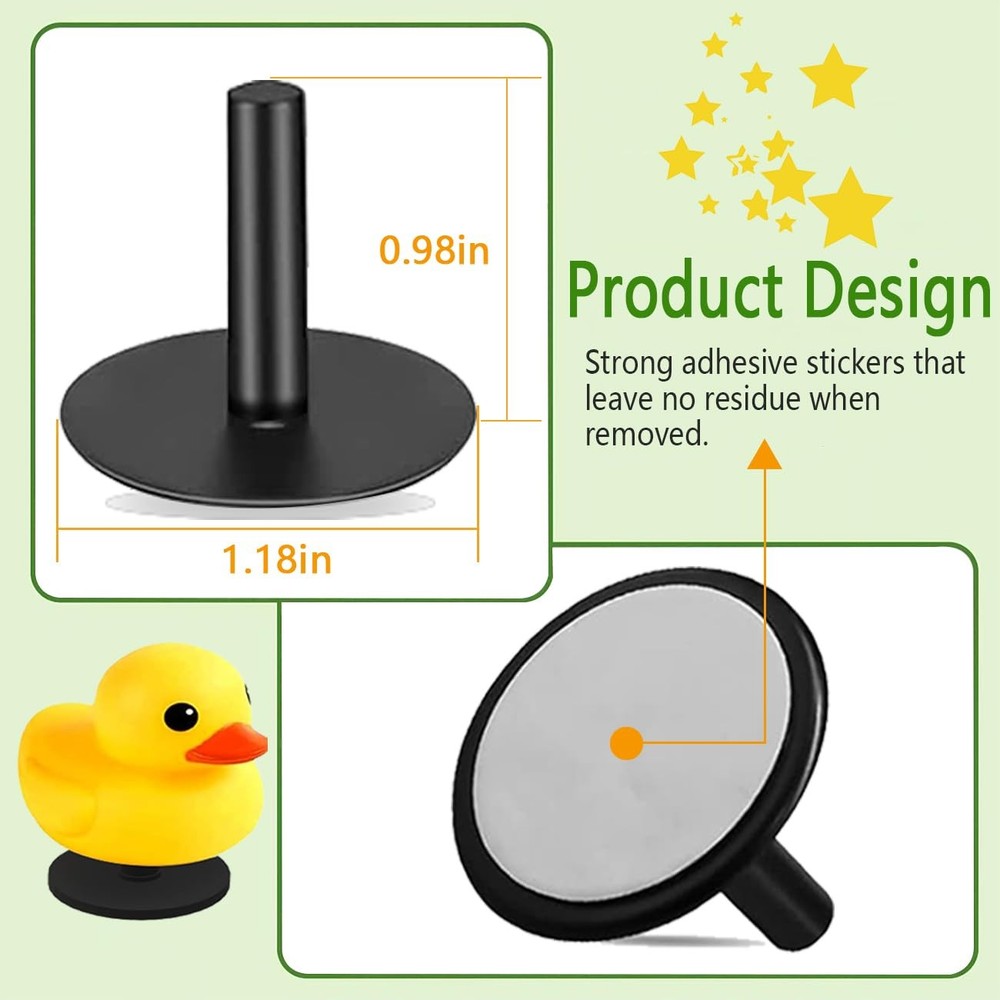 20PCS Duck Plug Holder for Car Dashboard Rubber Mounts Black