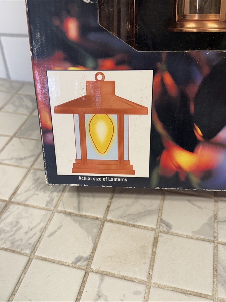 Costco Round Metallic Copper Lantern String Lights NIB