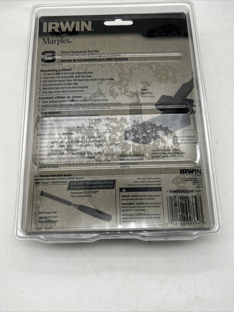 IRWIN Marples Chisel Sharpening Tool Set Stone & Oil - New