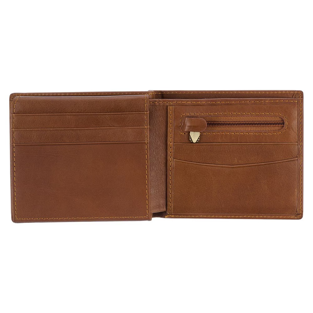 Genuine Full Grain Leather RFID Blocking Scripture Wallet for Men: Seek First