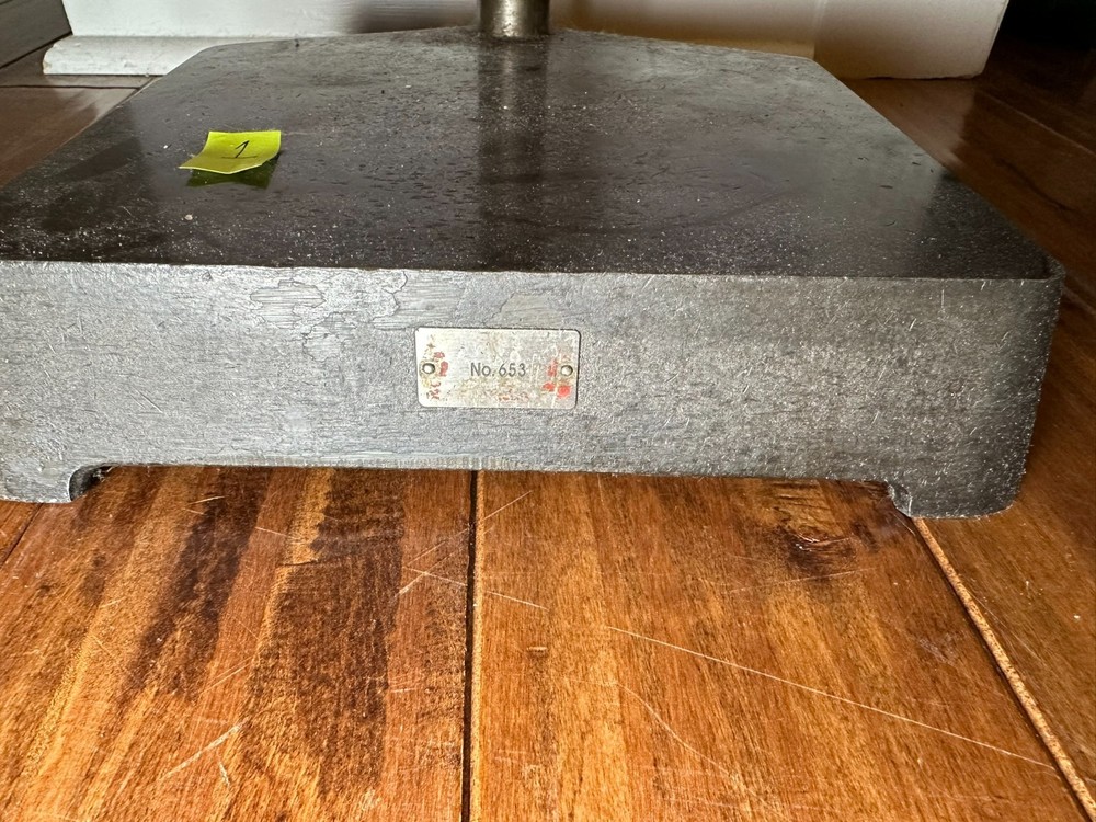 Starrett #636 Indicator / Comparator Stand - 24" Tall - Cast Iron Surface Plate