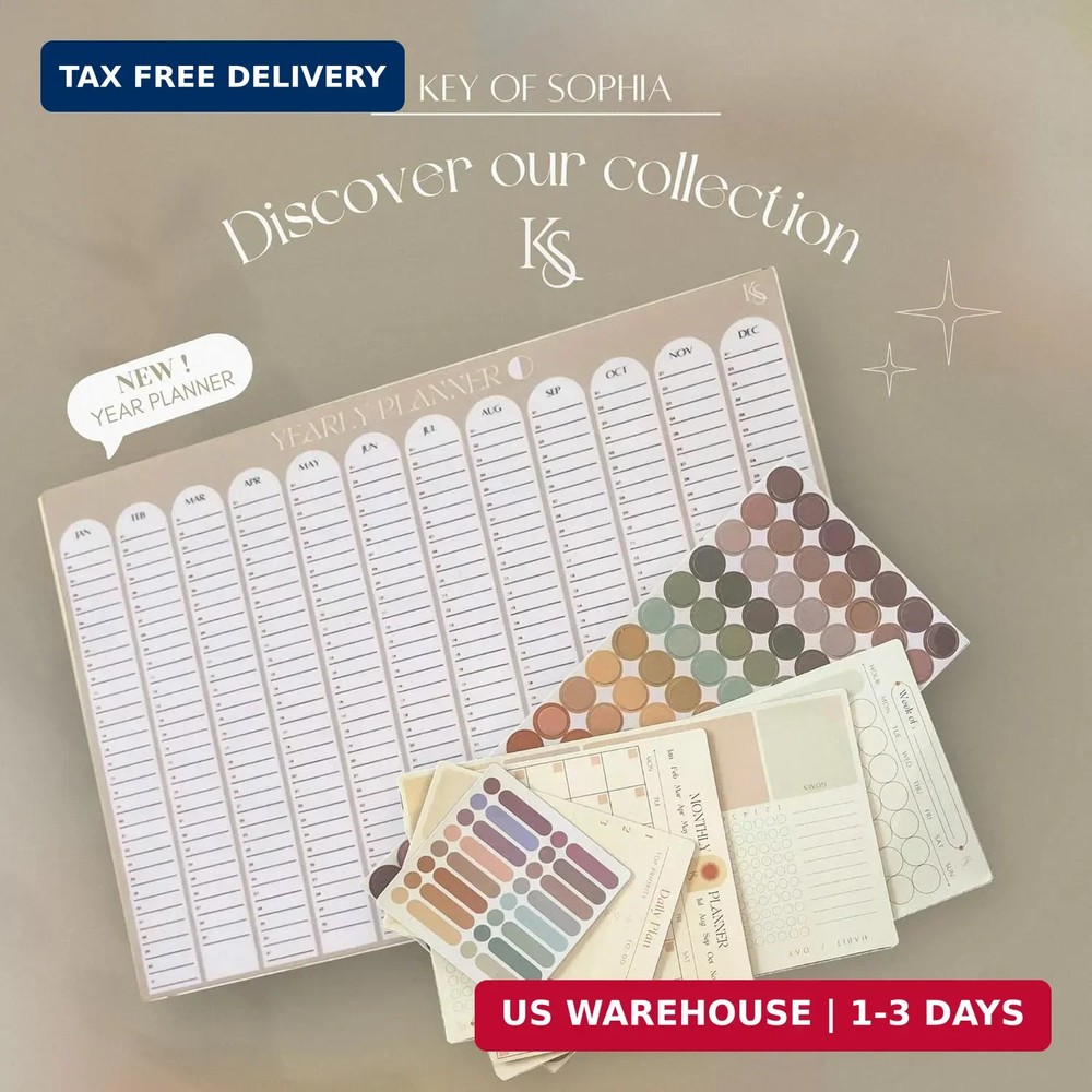 Premium Color-Coded Time Block Planner, Refrigerator Magnetic Planner Set, Visio