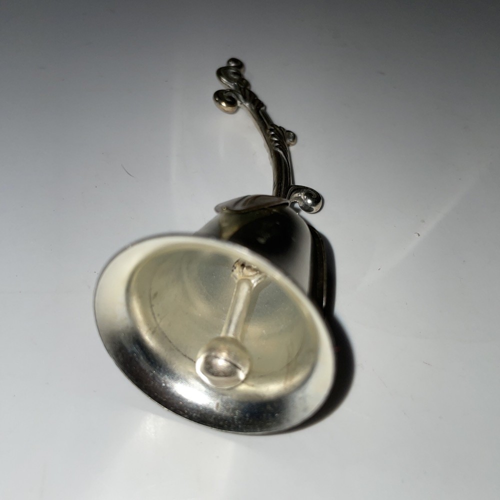 Vintage Silver Plated Table Bell Rose Shaped - S1011