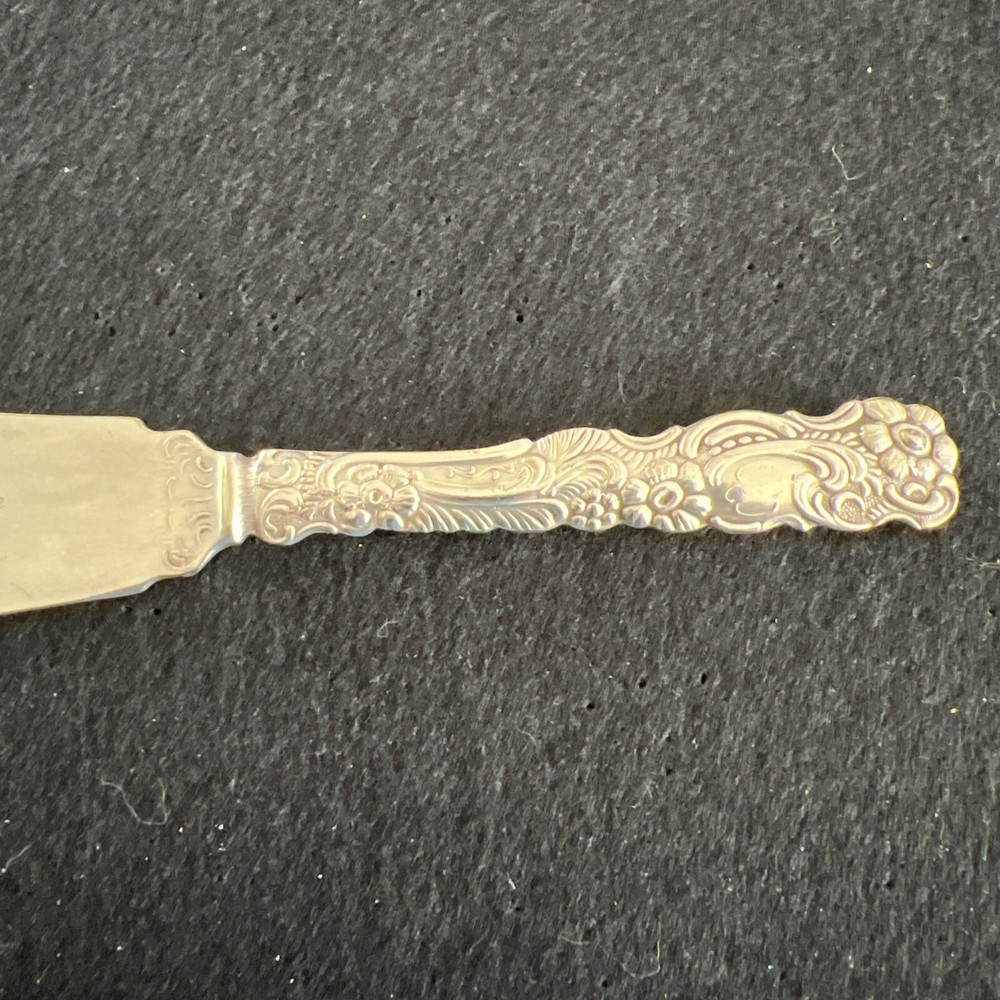 Vintage A B Nils Johan Sweden Ornate Silverplate 9" Fish Knife Solid Blade