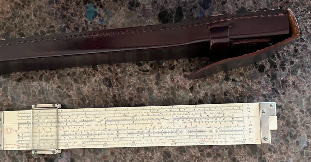 Frederick POST Co 1460 Versalog Slide Rule Case Hemmi Bamboo Japan Excellent