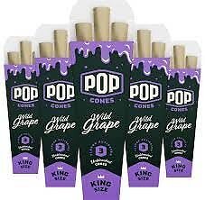 Pop Cones - 24 Packs Unbleached King Size - Pre-Rolled Cones - 3 Cones per...