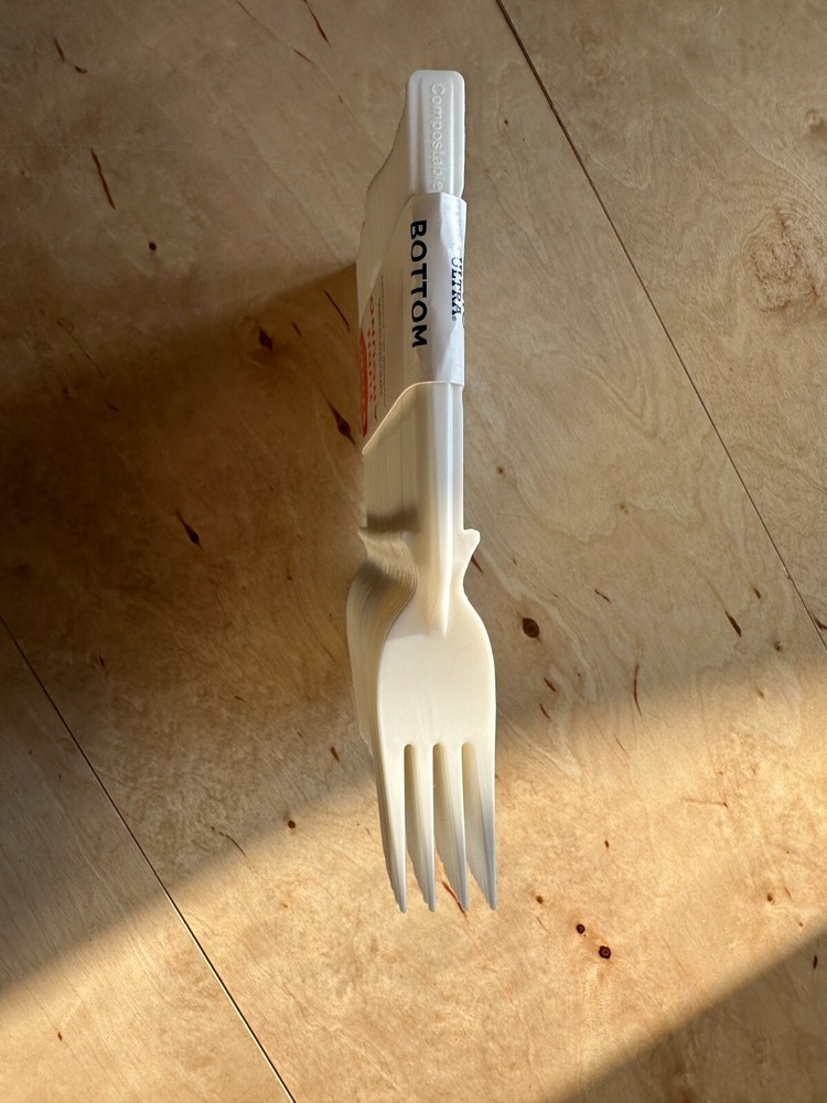 Dixie Ultra SmartStock Series-T Compostable Plastic Fork Refill Natural 960 Qty