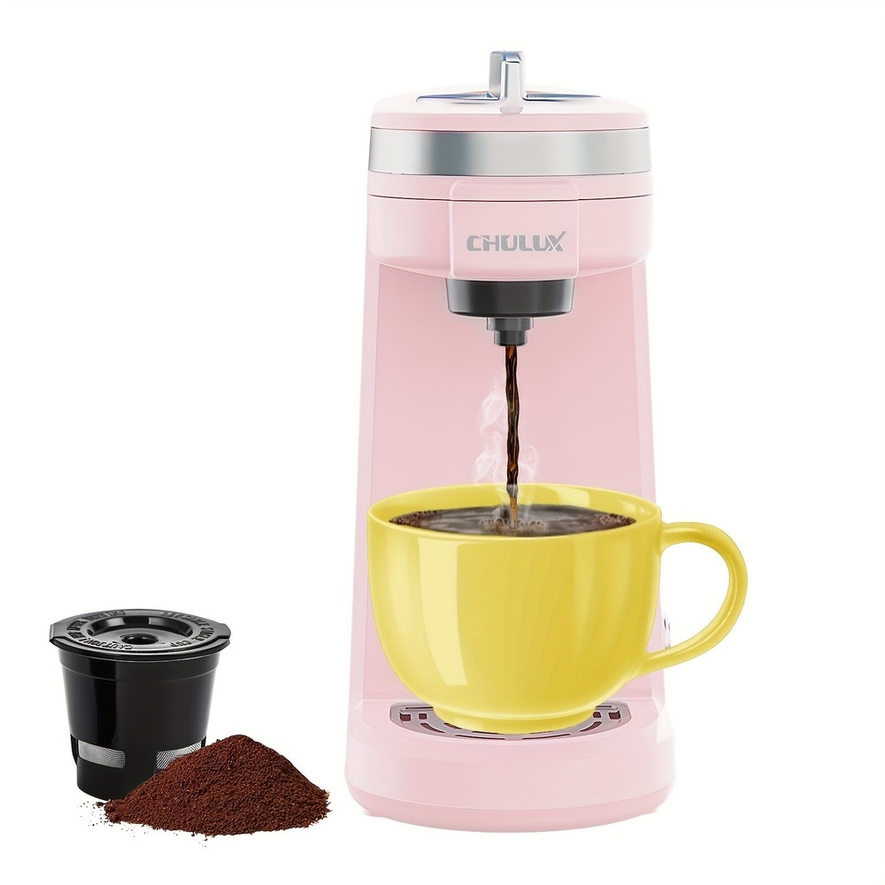 CHULUX Single Serve Coffee Maker,One Button Operation with Auto Shut-Off for Cof