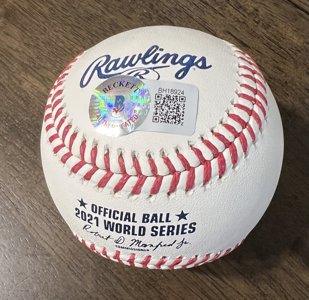Tucker Davidson Game 5 Starter Signed World Series Baseball BAS!!