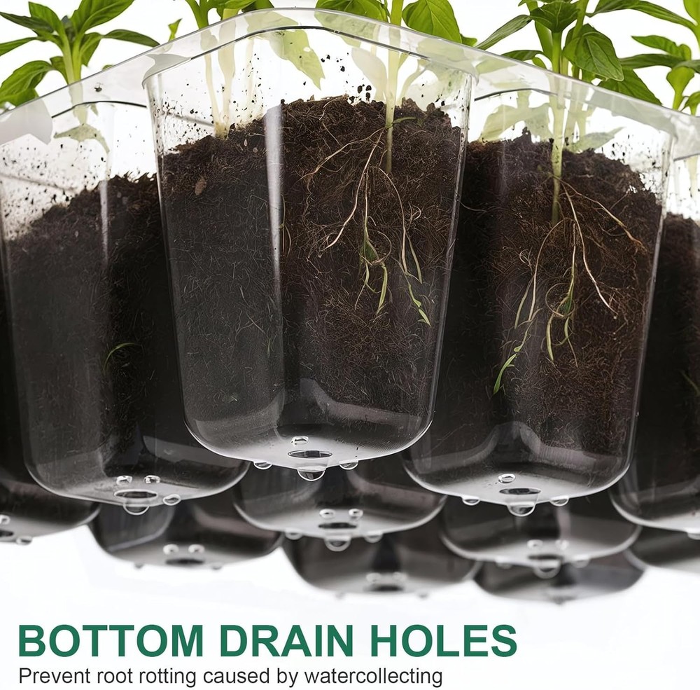 10-Pack Seed Starter Kit with Adjustable Humidity Dome for Fast Seed Germination