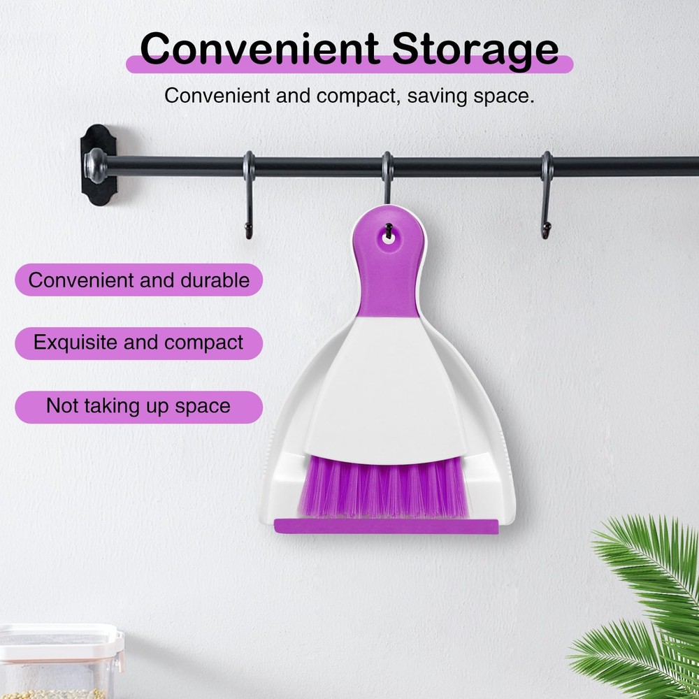 Dustpan and Broom Set Mini Handheld Dust Pan and Broom Combo for Home Table