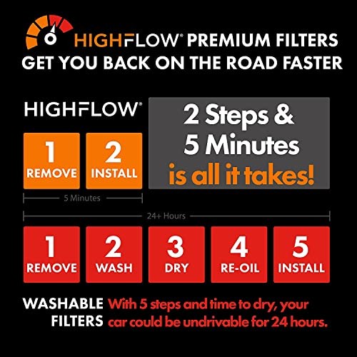 HIGHFLOW High Performance, Pre-Oiled Disposable Engine Air Filter | PA5462X