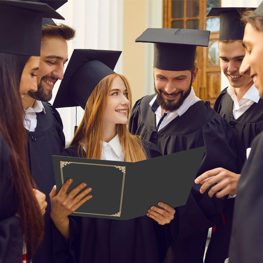 HAUTOCO 50 Pcs Certificate Holders, Black Diploma Folders Document