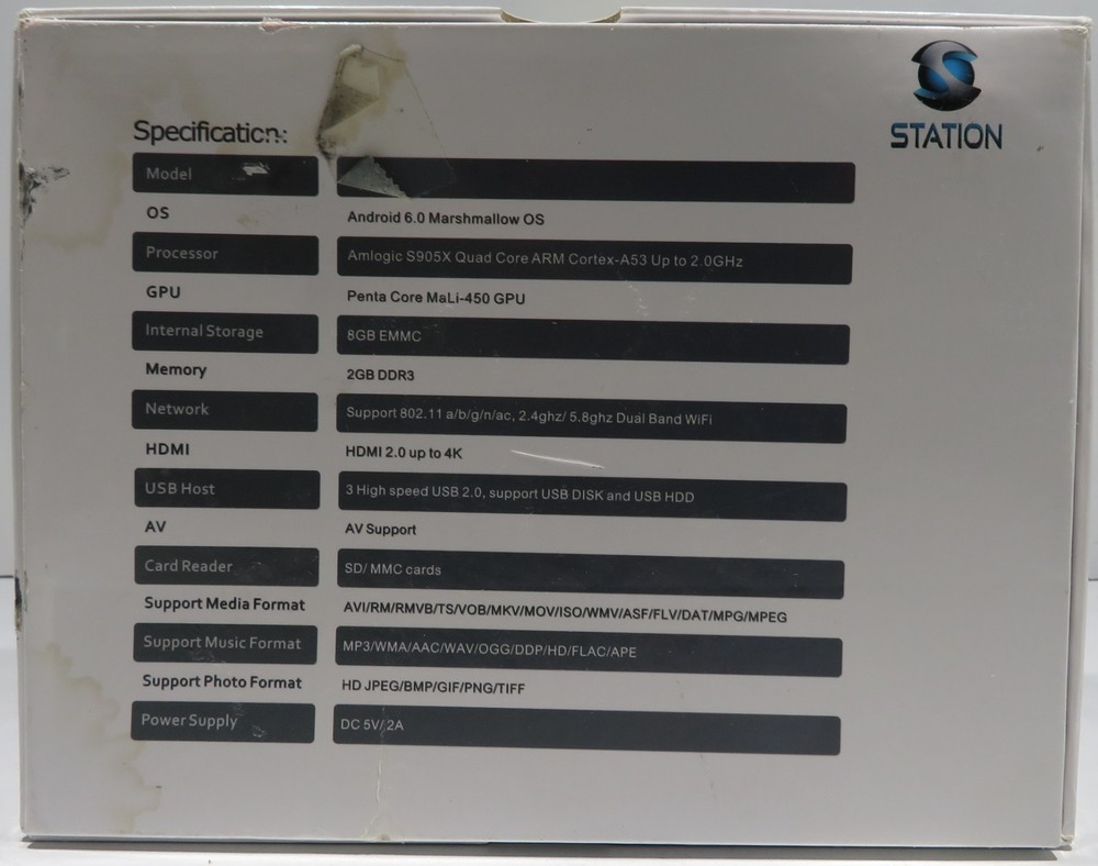 STREAM STATION ST1 ANDROID TV BOX VIDEO STREAMER STREAMING DEVICE