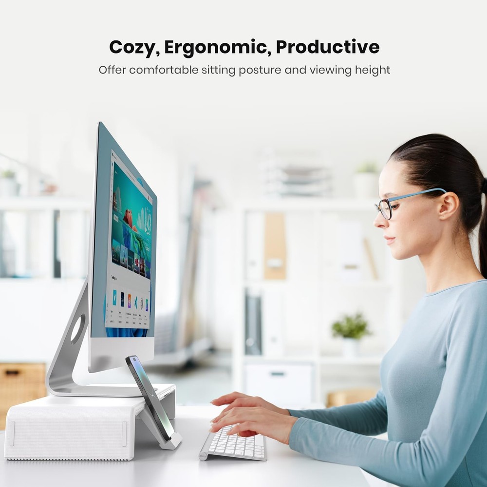 Monitor Stand Riser, Klearlook Foldable, Height Adjustable Computer Stand, De...