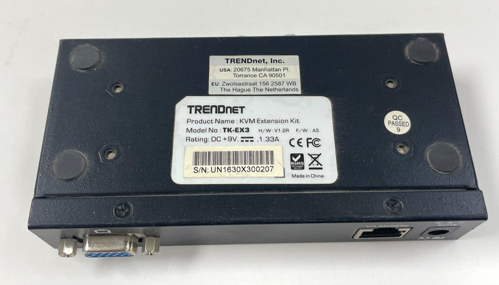 TRENDNET KVM EXTENSION KIT MODEL NO: TK-EX3