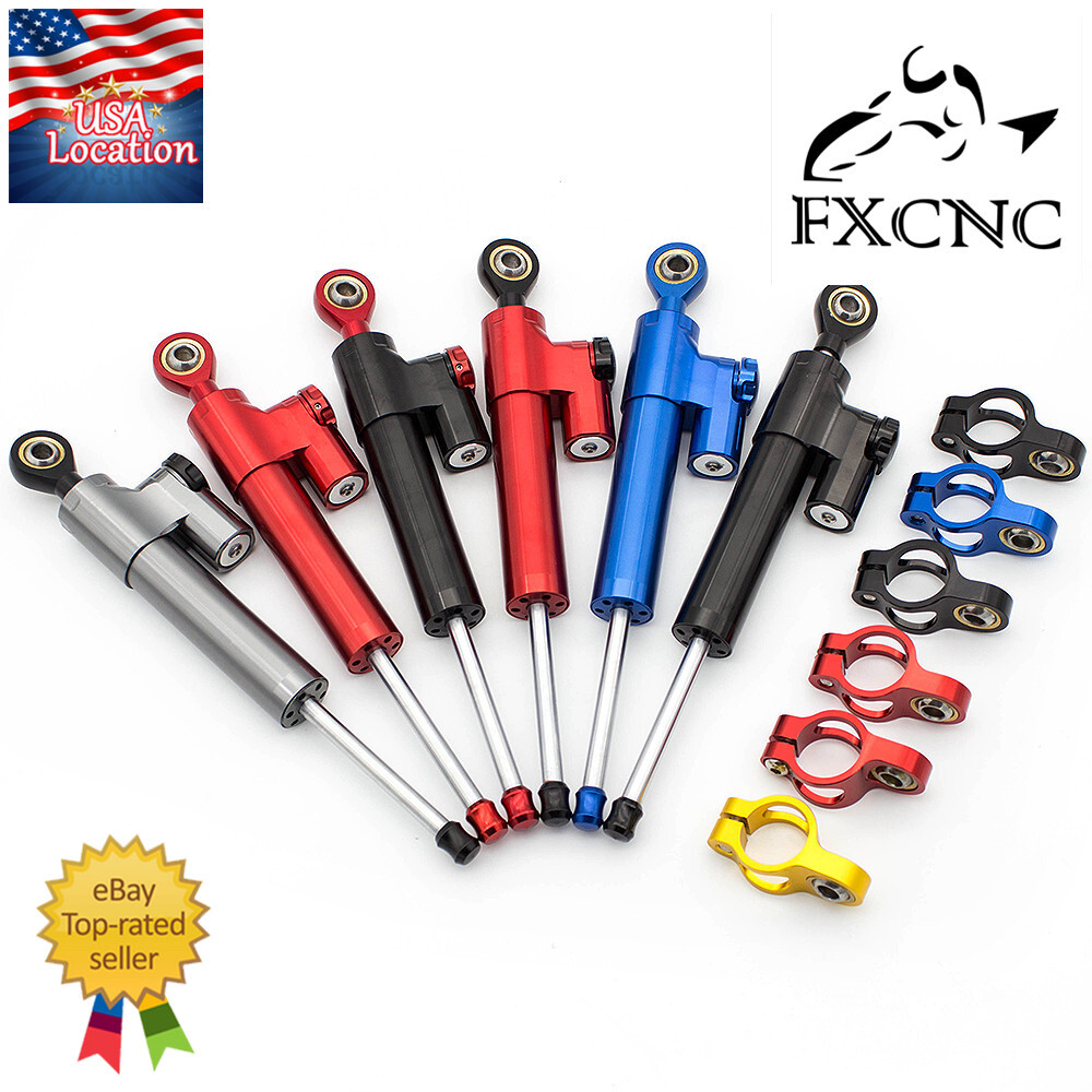 CNC Steering Damper Motorcycle Stabilizer Linear Reversed Safety Control US