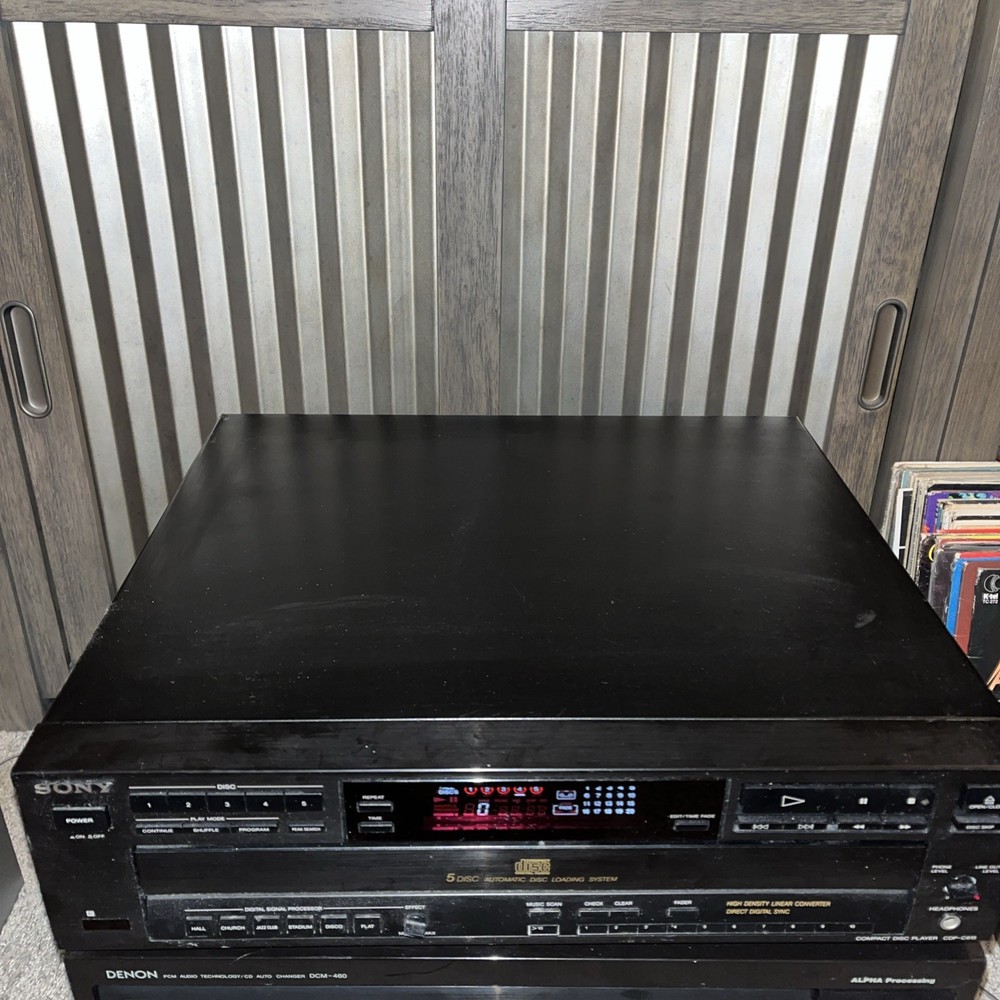 SONY CDP-C615 Home Theater Digital 5 Disc CD Compact Disc Player Tested Read