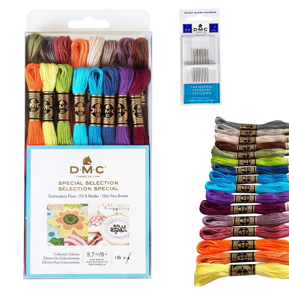 DMC Embroidery Floss, DMC Embroidery Thread Pack,Exclusive Colors,Kit Bundle ...