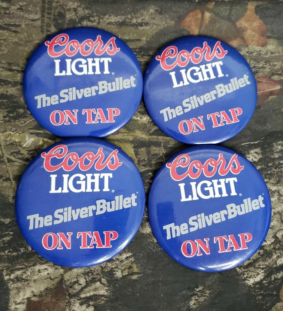 4pc 1990 Vtg Coors Light SilverBullet Pin