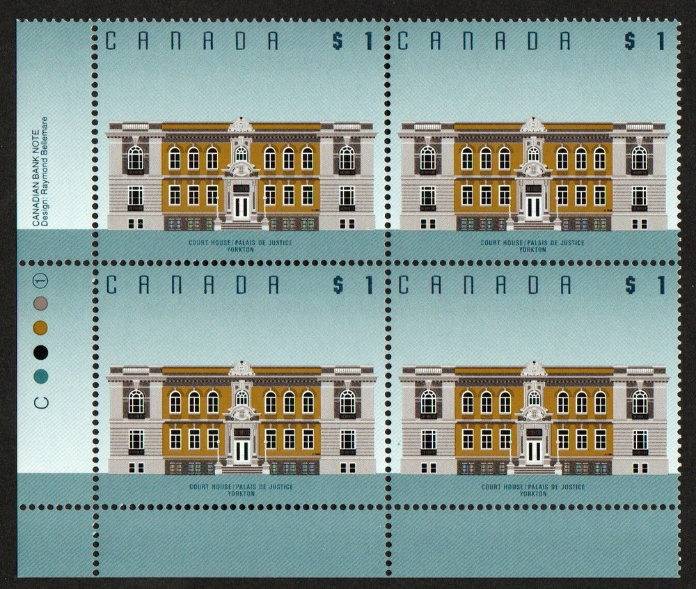 CANADA 1994  $1  ARCHITECTURE    #1375  BLOCK MNH