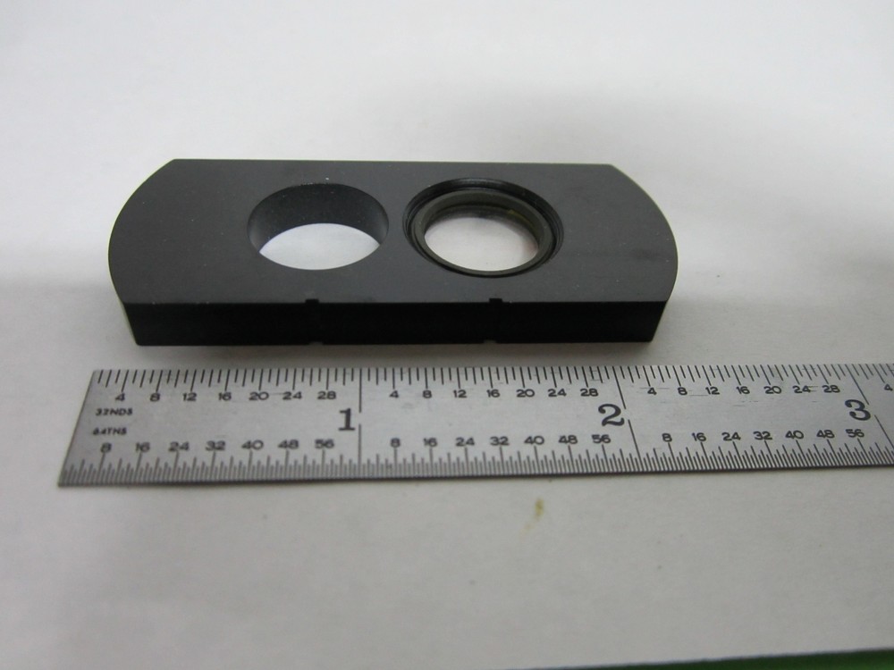 MICROSCOPE PART FILTER SLIDE + LENS OPTICS AS IS BIN#R5-23