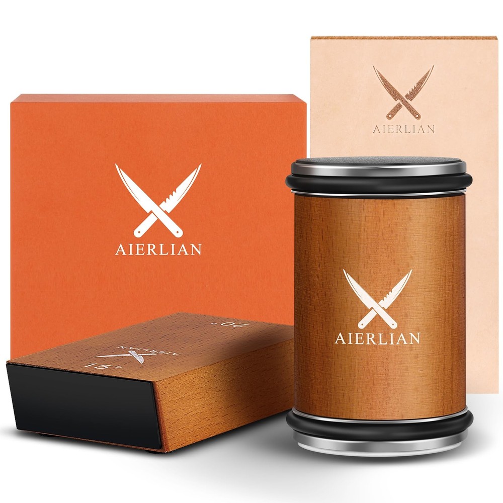AIERLIAN Knife Sharpener Tool, Rolling Knife Sharpener Kit, Knife Sharpening ...