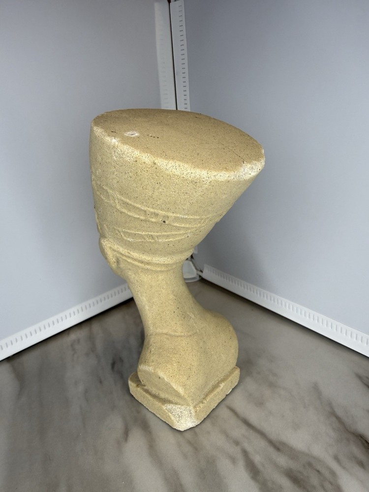 Authentic Egyptian Nefertiti Sand Stone Carved Bust