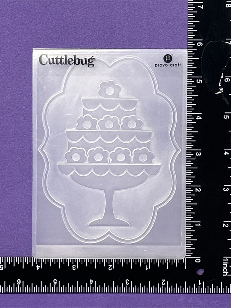 Layered Cake Embossing Folder Cuttlebug Provo Craft Card Making Scrapbooking