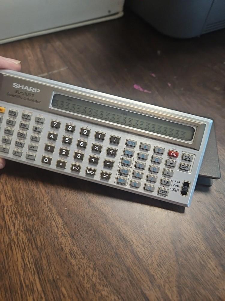 Vintage SHARP EL-5100S Scientific Calculator Tested Small Display Problem