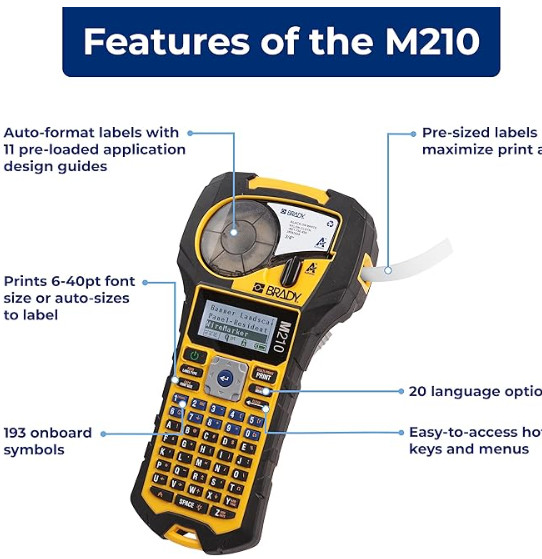 Brady M210 Portable Label Printer New
