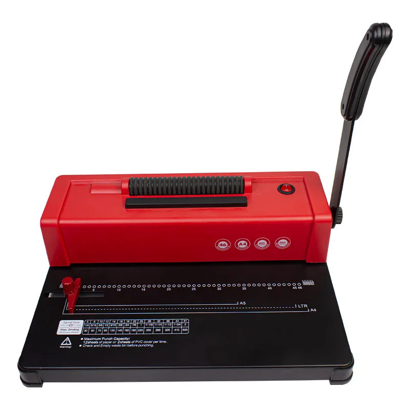 SB12 Single Coil Hole Punching Machine Spiral Binding Machine Voucher Plastic