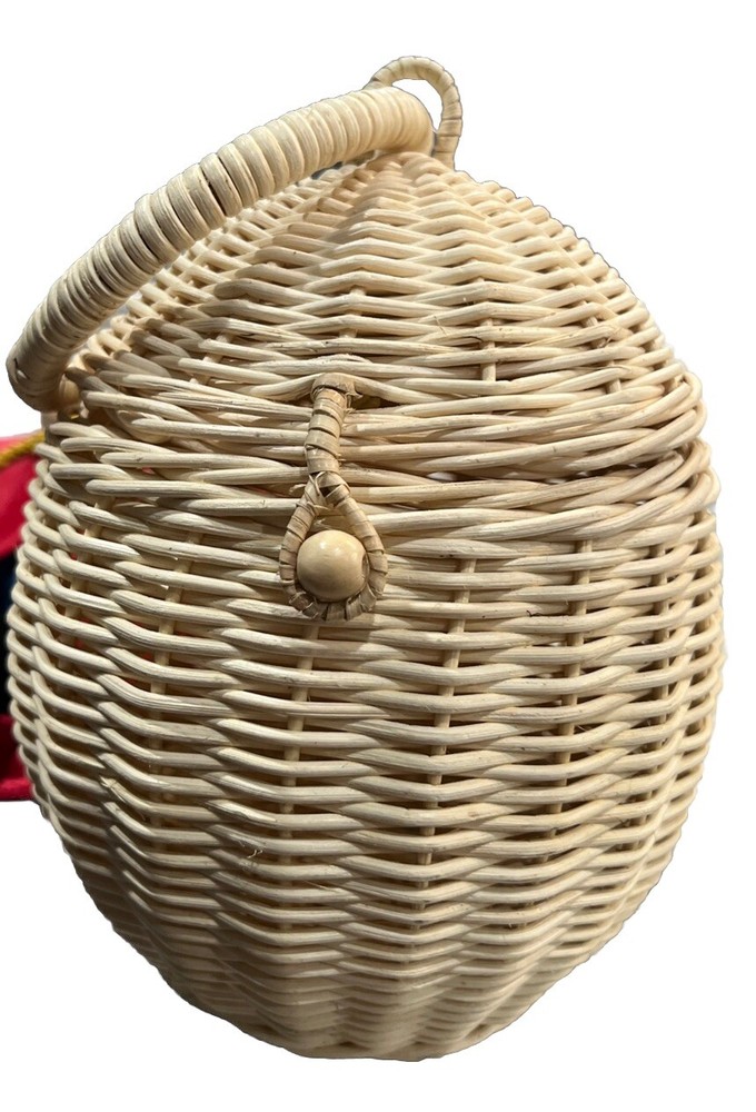 Rattan Round Egg Basket