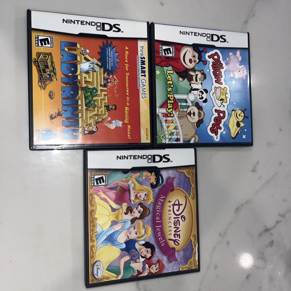 3x Nintendo DS Game CASE BOX & MANUAL ONLY -- NO GAME