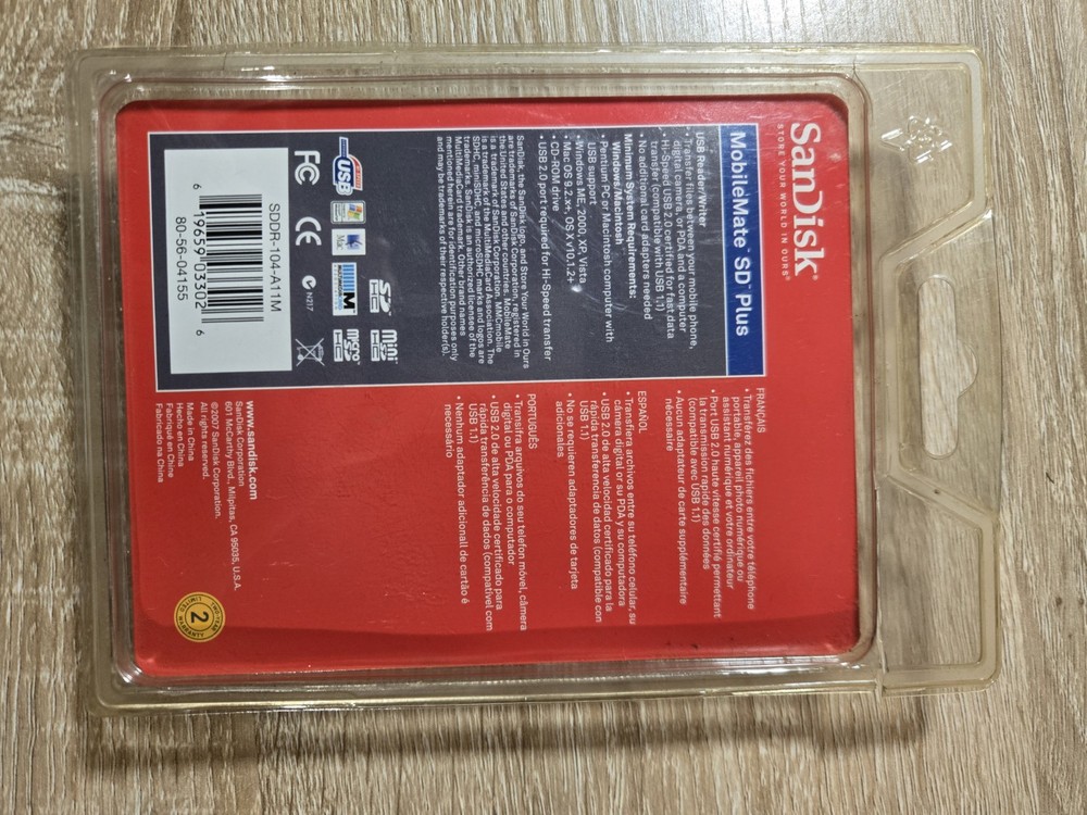 SanDisk MobileMate SD Plus Memory Card Reader (SDDR-104-A11M)