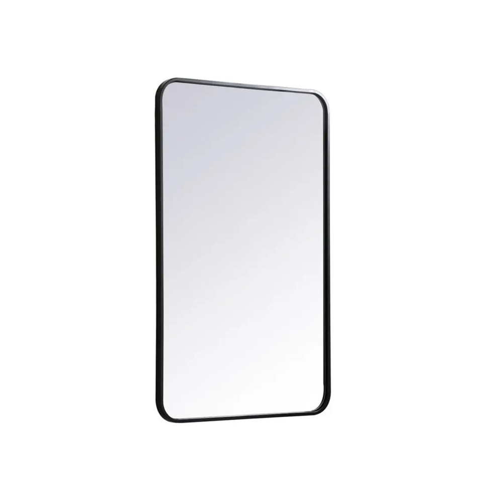 Roseto Formiae 22" Wx36" H Contemporary Rectangular Framed Bathroom Wall Mirror