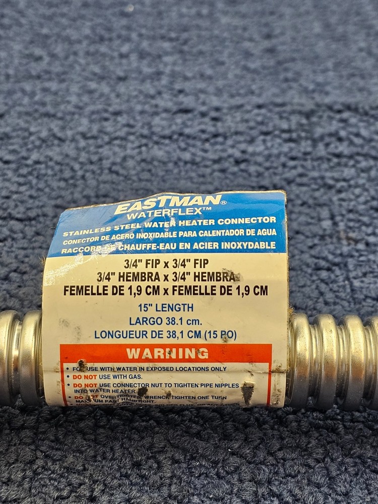 Eastman 0437015 Corrugated Water Heater Connector 3/4" FIP x 3/4" FIP