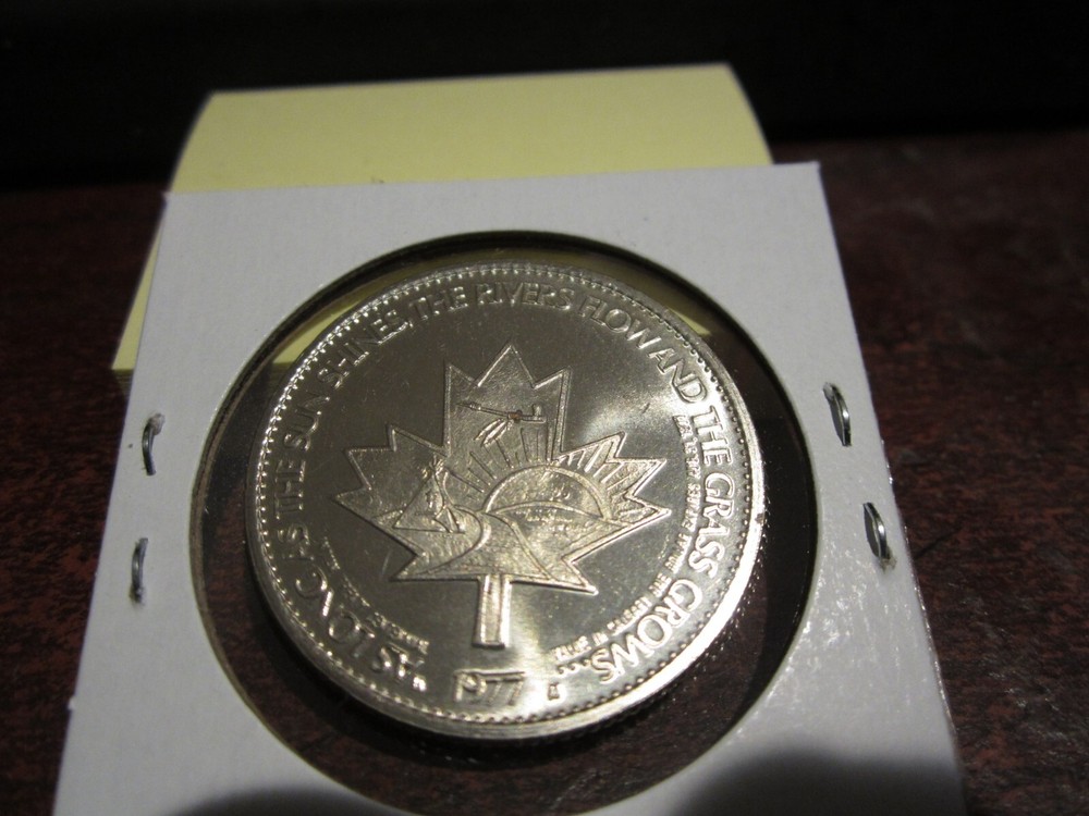 1977 - Calgary Stampede - Saddle - Commemorative - Canada Trade Dollar