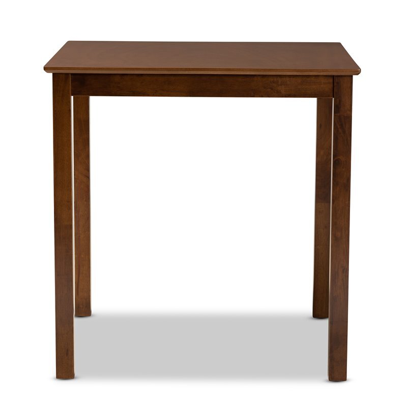 Baxton Studio Lenoir Walnut Brown Finished Wood Counter Height Pub Table