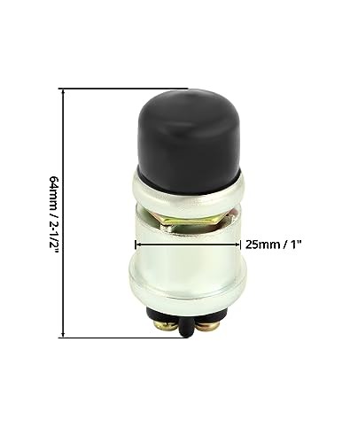 Engine Start Push Button Switch, 4 Pcs 12V 50A Momentary Start Switch for Car