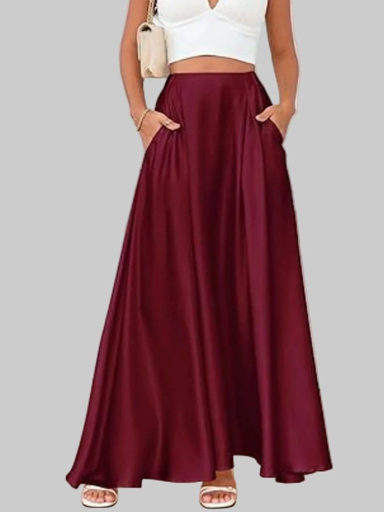 A-Line Maxi Skirt with Pockets