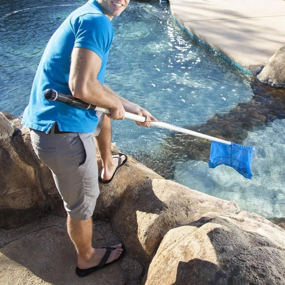 Heavy Duty Pool Leaf Skimmer Net 20" Deep Fine Mesh Bag Cleaning Tool